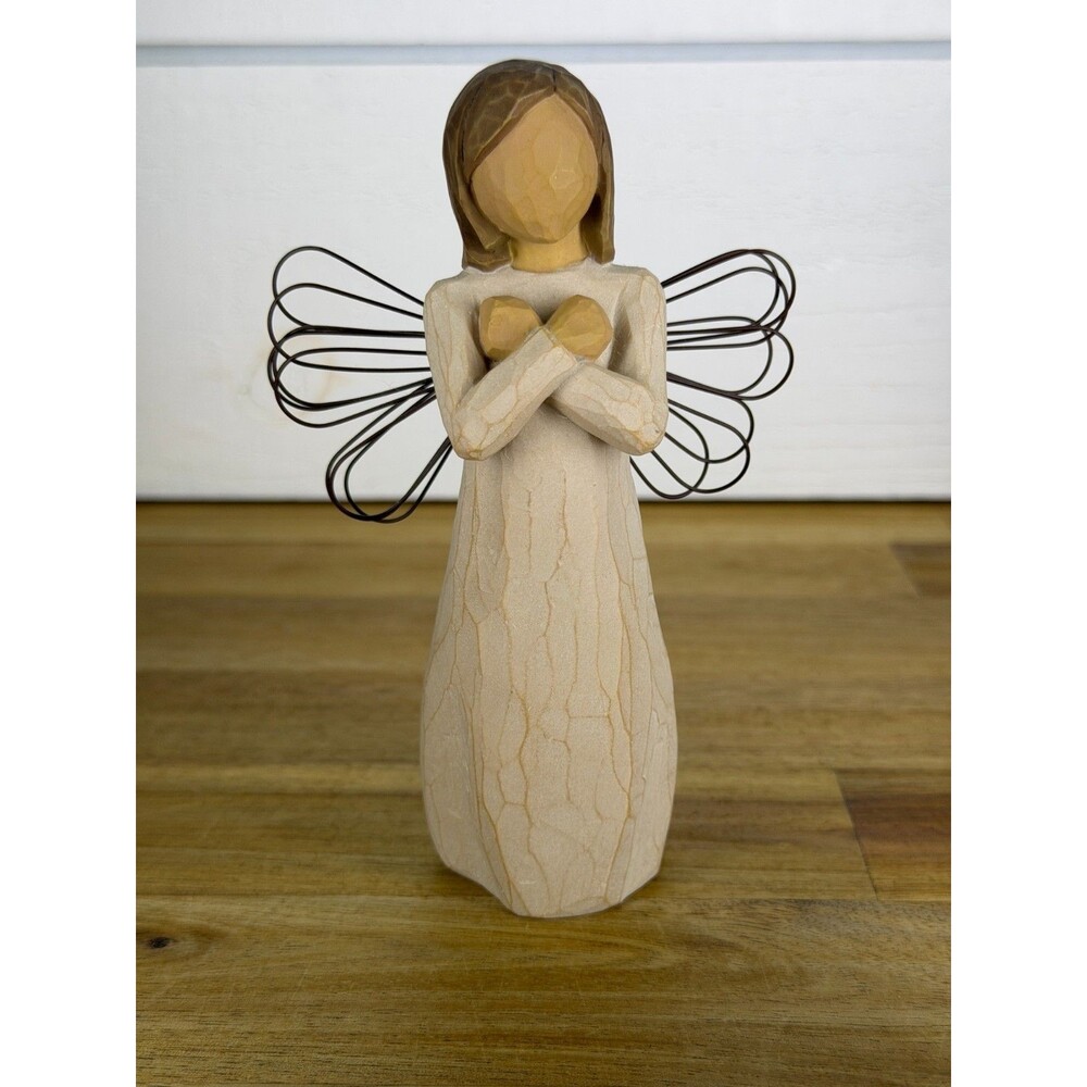 Willow Tree Sign for Love Angel Figurine Susan Lordi 2003 Demdaco Wire Wings